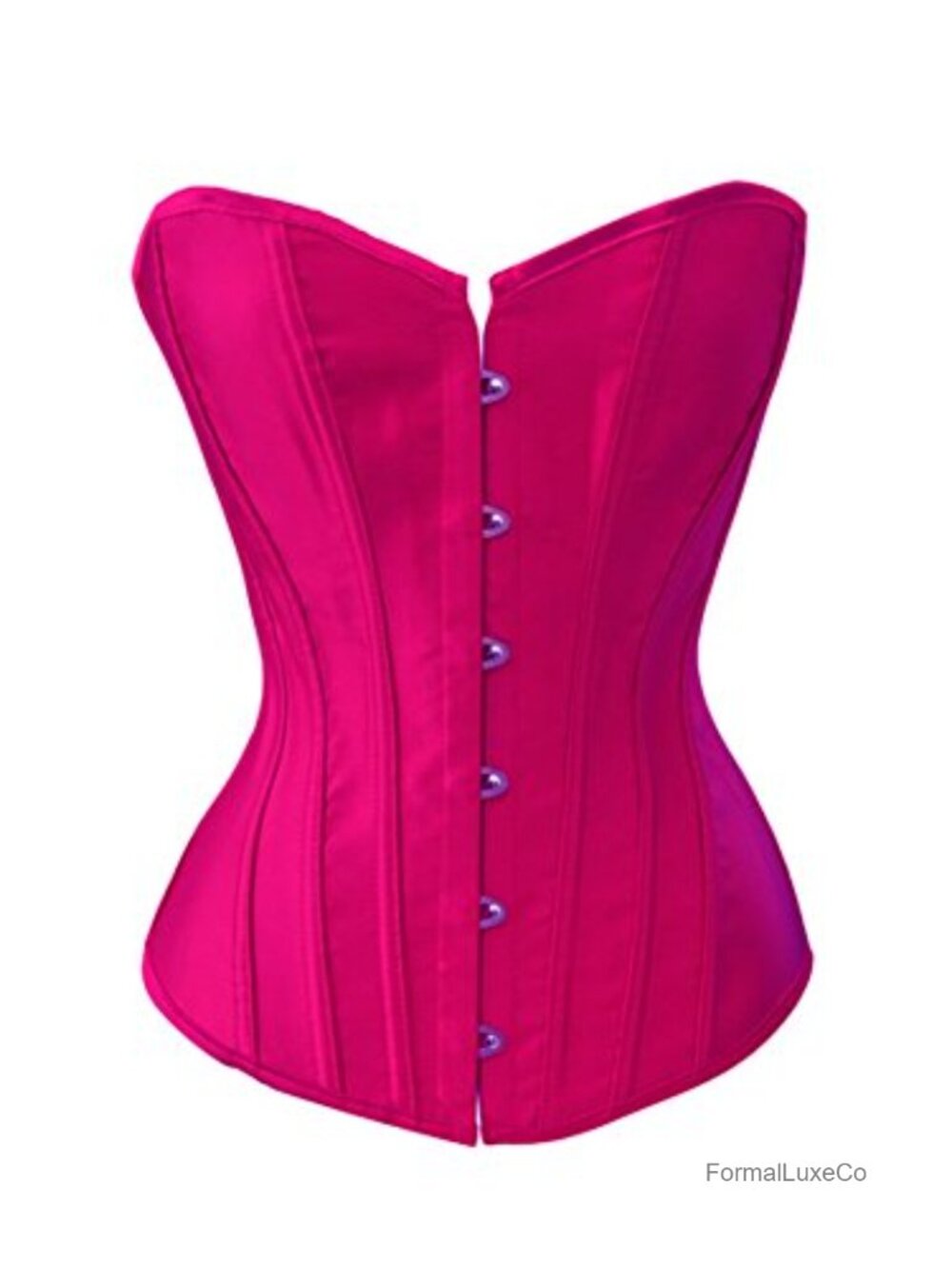 Satin Strong Boned Lace Up Overbust Waist Cincher Bustier Bodyshaper Top